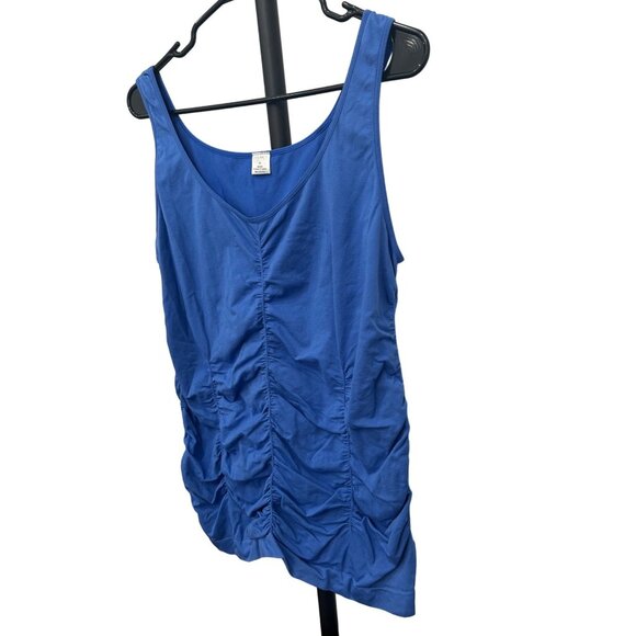 Legacy Womens Blue Ruched Plus Size Tank Top Sz 1X - Picture 3 of 8